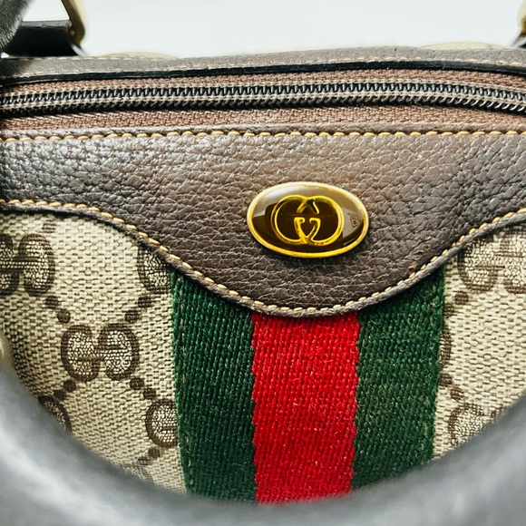 Gucci Sherryline PVC Monogram Authentic &Vintage Brown Boston/Speedy Bag Size 28 - Picture 7 of 16
